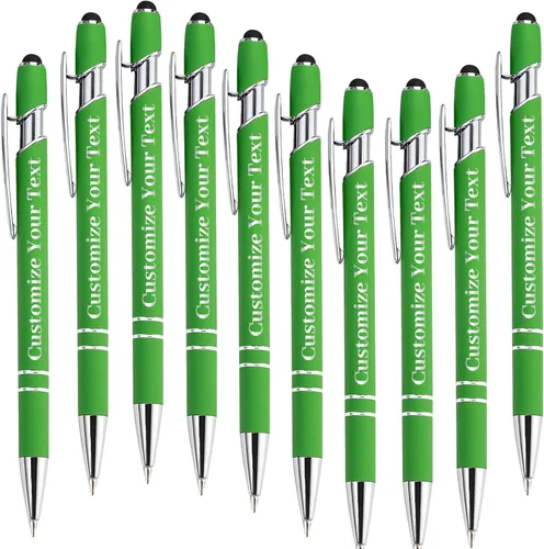 Miniatura 32 de Hasta 500 bolígrafos personalizados a granel con lápiz capacitivo, grabado, juego de bolígrafos con tu nombre, texto para mujeres de negocios