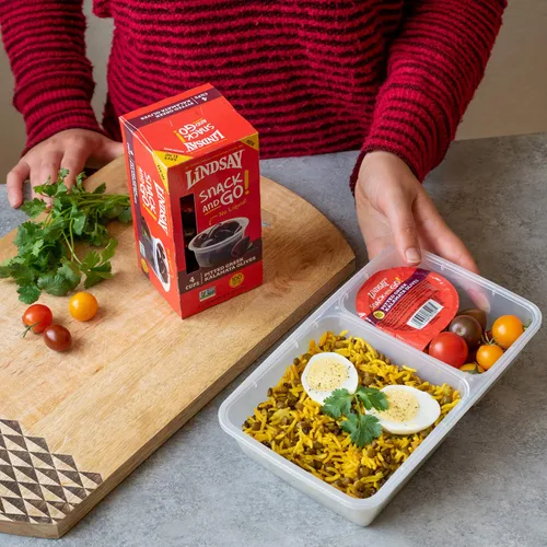 Miniatura 4 de LINDSAY Aceitunas Kalamata griegas sin hueso Snack and Go, caja de 4 (16 tazas de aperitivo)