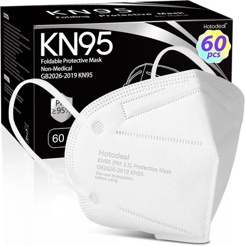 Miniatura 7 de Hotodeal - 20 cubrebocas KN95, de 5 capas, antipolvo, protección de material particulado 2.5, fuego y humo, para hombres y mujeres, para Paquete