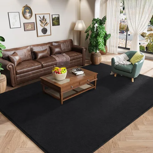 Miniatura 12 de Amearea Alfombras Modernas de Área para Dormitorio Sala de Estar, 4x6 Pies Gris Alfombra de Espuma Viscoelástica Engrosada, Alfombras Mullidas