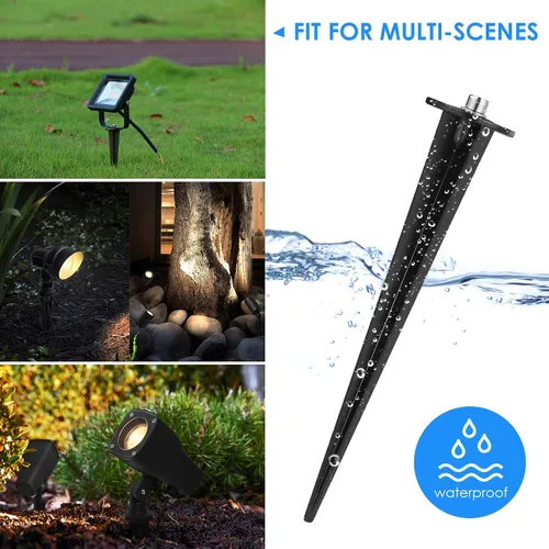 Miniatura 3 de 4 estacas de repuesto para luz solar de camino, accesorios de luces solares con tornillo M5 para pasarela, patio, jardín y patio