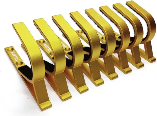 Miniatura 8 de Soporte de pared para armas, ganchos horizontales para rifles, escopetas y arcos, perchas de aluminio duraderas (1 par)