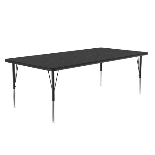 Miniatura 19 de Correll Mesa de Actividades Rectangular para Aula de 24"x36", Altura Ajustable (19"-29"), Granito Negro Laminado Térmico Fusionado Duradero
