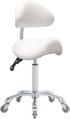 Miniatura 9 de Antlu Taburete Silla con Ruedas con Soporte para la Espalda, Taburete de Silla Dental de Esteticista Tatuaje, Sillas de Pestañas para Técnico