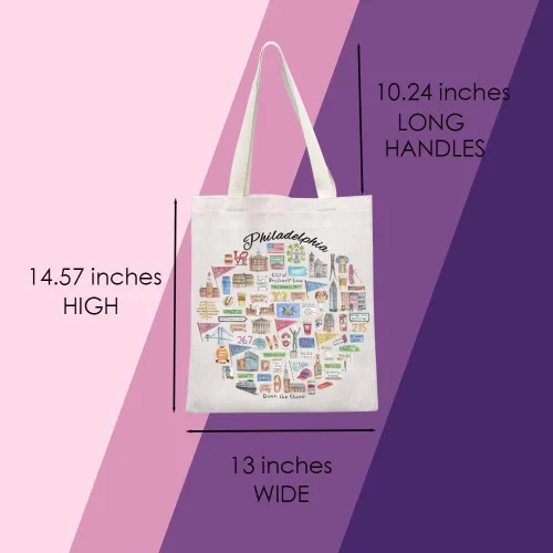 Miniatura 2 de MNIGIU Philadelphia Tote Bag Philadelphia Souvenir Gift Bolsa de viaje Philadelphia Regalo de bienvenida Filadelfia
