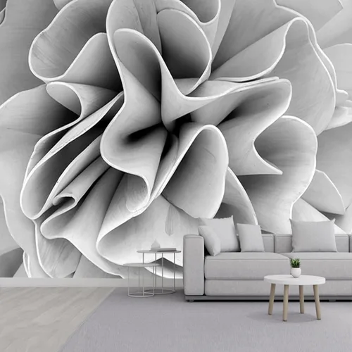 Mural de pared de flores abstractas, arte moderno, papel tapiz autoadhesivo extraíble grande, para sala de estar, decoración de pared de sala de
