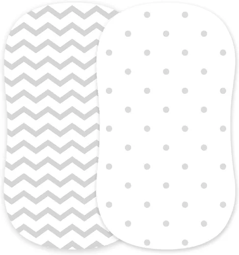 Miniatura 7 de Sábanas bajeras de moisés compatibles con Halo, Fisher Price, Delta, Graco, se adapta perfectamente a un protector de colchón rectangular ovalado
