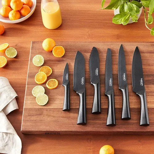 Miniatura 5 de CUISINART - Juego de cuchillos metálicos de 12 piezas con protector de cuchilla, ligero, acero inoxidable, duradero y apto para lavavajillas