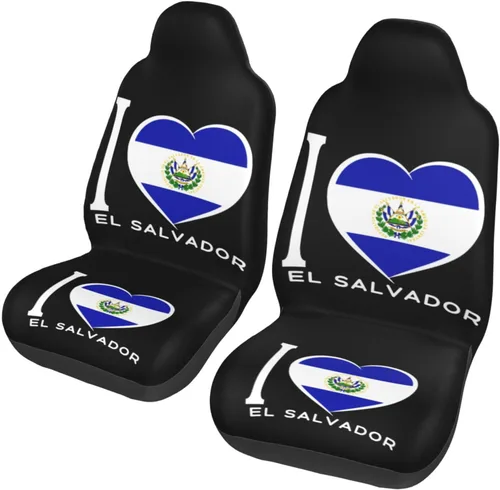 Miniatura 9 de I Love Colombia - Juego completo de 2 fundas universales para asientos delanteros, se adapta a la mayoría de automóviles, SUV y camiones