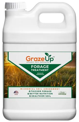 Enmienda del suelo microbiano Graze Up: aumenta el crecimiento de pastos y forrajes, mejora la salud del suelo y el desarrollo de las raíces,