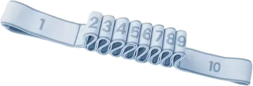 Miniatura 10 de Banda de resistencia de fitness para estiramiento y yoga, bandas de resistencia numeradas para glúteos, banda elástica de estiramiento de pilates