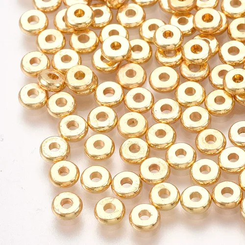 Miniatura 22 de Craftdady 210 cuentas espaciadoras redondas de oro de 18 quilates de 0.079 pulgadas, 0.089 pulgadas, 0.118 pulgadas, 0.118 pulgadas, 0.197 pulgadas
