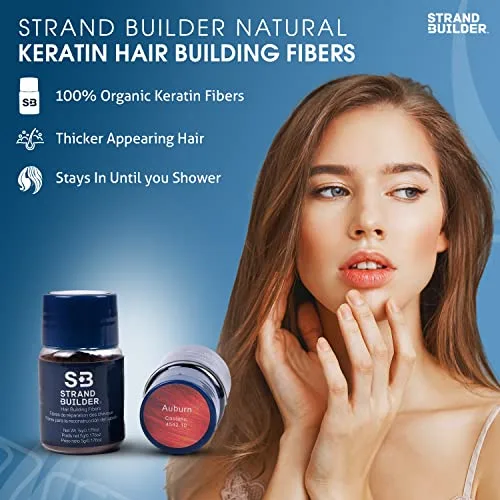 Miniatura 8 de Fibras capilares para adelgazamiento del cabello y pérdida de cabello, fibras naturales de queratina para la construcción del cabello, espesante