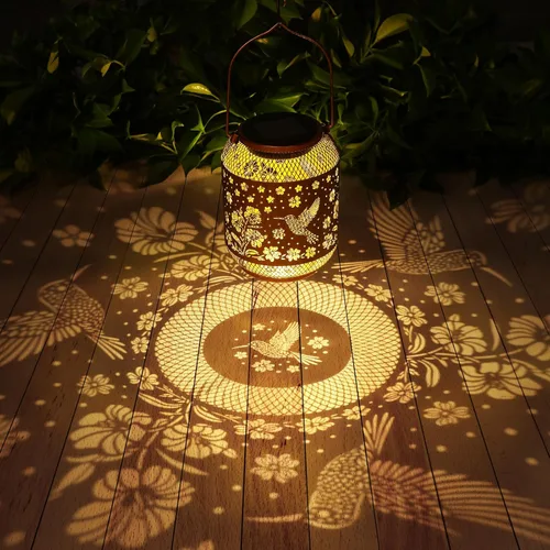 Miniatura 3 de Faroles solares para exteriores impermeables con diseño de colibrí para jardín, regalos de cumpleaños para mujeres, mamá, abuela, luces solares