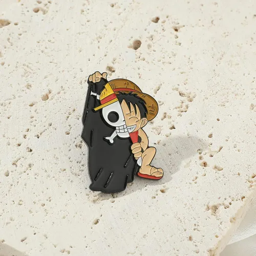 Miniatura 4 de Alfileres esmaltados de anime Luffy, broche de metal para cosplay de anime, insignias de solapa para mochila, bolsa, ropa, regalos para hombres
