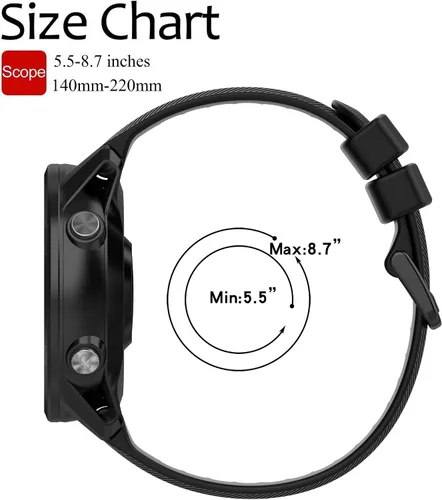 Miniatura 4 de Correa para Garmin Forerunner 955, banda de repuesto de silicona suave para Garmin Forerunner 955 Solar