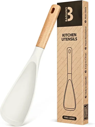 Miniatura 14 de Cuchara de cocina para utensilios de cocina antiadherentes, ideal para cocinar y servir silicona mate resistente sin BPA, cuchara con mango de Azul