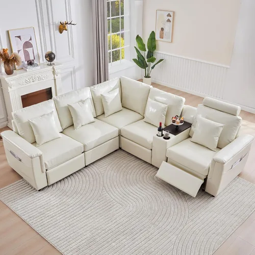 Miniatura 49 de RARZOE Módulo de Reposabrazos para Sofá Seccional Modular, Reposabrazos de Pana Módulo de Sofá Modular Parte Lateral para Sala de Estar Sofá