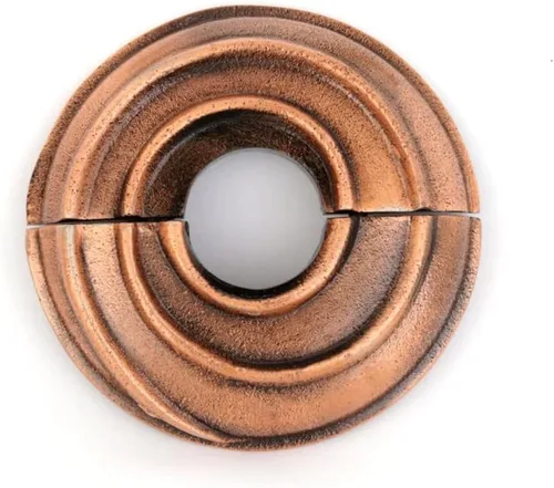 Miniatura 6 de Renovators Supply Manufacturing Placa de escudo de 3,13 pulgadas OD Escutcheon 1/2 en IPS Acabado de cobre antiguo Brida de radiador de aluminio