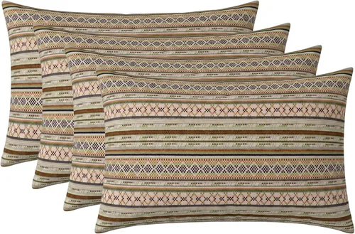 Miniatura 111 de RSH DECOR: Sunbrella - Juego de 4 almohadas lumbares, 20 x 12 pulgadas, tela de rendimiento resistente al agua y a la decoloración, fundas