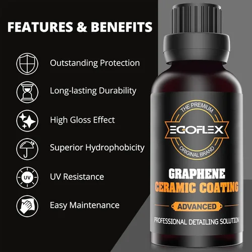 Miniatura 2 de Revestimiento de cerámica de grafeno para automóviles – Kit de detallado de capa superior de grado profesional 20H 50ML – Sellador de pintura