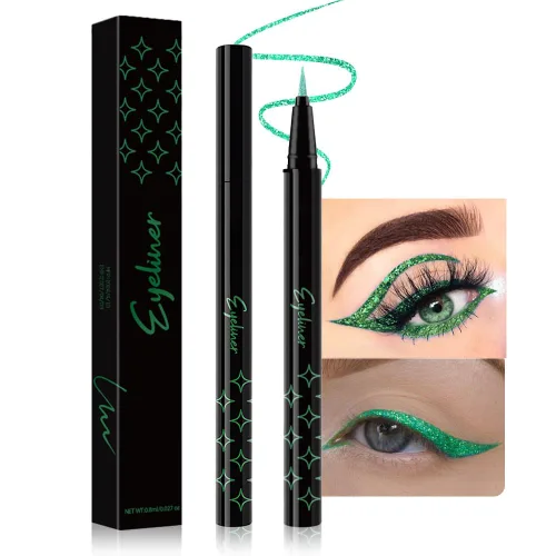 Miniatura 9 de evpct Delineador de ojos líquido cromático dúo, con purpurina de bronceador rosa, destello metálico brillante, sombra de ojos en lápiz, cambio