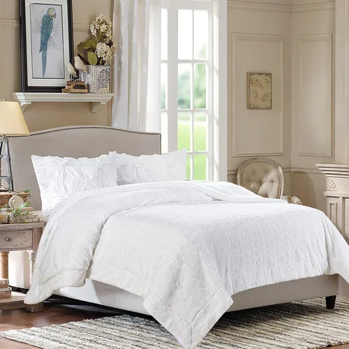 Miniatura 6 de Chanasya Manta de Tiro de Piel Sintética de Lobo Premium - Suave, Mullida Sherpa y Minky - para Cama o Sofá - 60" x 70" - Gris