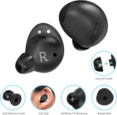 Miniatura 2 de 3 pares de almohadillas de espuma viscoelástica para Samsung Galaxy Buds 2 Pro, súper cómodas y antideslizantes de repuesto, sin dolor de silicona