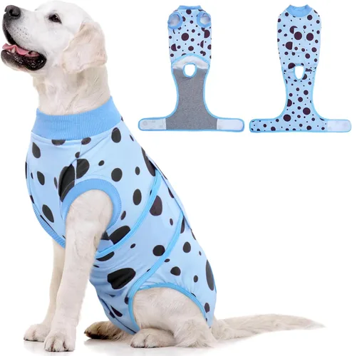Miniatura 35 de Kuoser - Traje de recuperación para cirugía de perro, traje de recuperación suave y transpirable para perros, para esterilización femenina