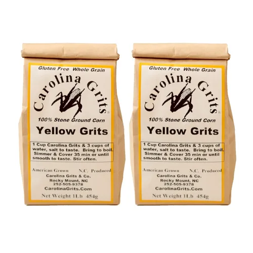 Miniatura 13 de Compañía Carolina Grits Sémola Amarilla Molida Tradicionalmente en Piedra, sin OGM, Grano Entero y Sin Gluten (Amarillo 1 Paquete (1 Libra))