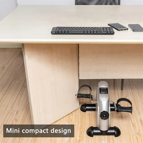 Miniatura 8 de Mini bicicleta de ejercicio, ejercitador de pedales de bicicleta debajo del escritorio, máquina portátil de peddler de brazos y piernas