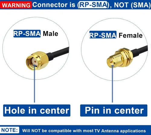 Miniatura 2 de Bingfu Cable de extensión de antena WiFi RP-SMA macho a RP-SMA hembra montaje en mamparo RG174 Cable coaxial 3.3 ft 3 pies para enrutador WiFi