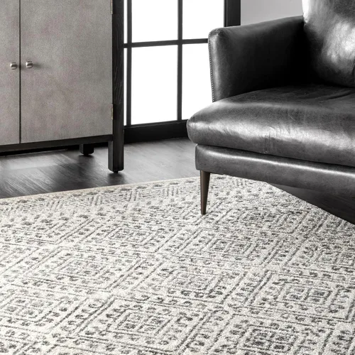 Miniatura 8 de Nuloom Camila - Alfombra de pasillo duradera para dormitorio, sala de estar, comedor, estudio, vestíbulo, entrada, 2 x 6 pies, color blanco