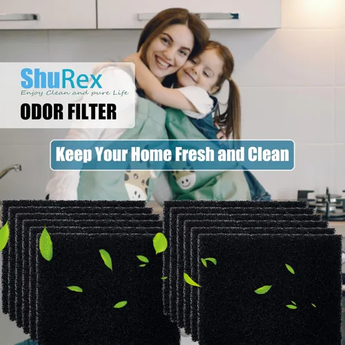 Miniatura 6 de Paquete de 12 recambios de filtro absorbente de olores para Home Zone Living Kitchen Basurero, desodorante de carbón activado compatible