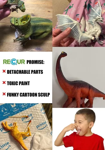 Miniatura 5 de RECUR Figura de acción de dragón brillante, juguetes de dragón blanco para niños y niñas, figuras RPG en miniatura para exhibición de mesa