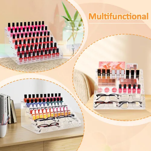 Miniatura 4 de Estante organizador de esmalte de uñas de 6 niveles, soporte acrílico para pintura de uñas, tinta de tatuaje, aceite esencial, almacenamiento