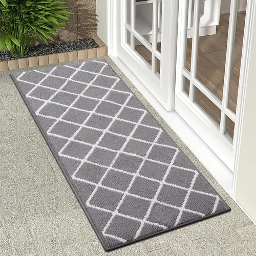 Miniatura 20 de Finchitty Alfombra para Puerta Interior, Resistente a la Suciedad y Absorbente, de Perfil Bajo, Antideslizante, Lavable, Alfombras de Piso
