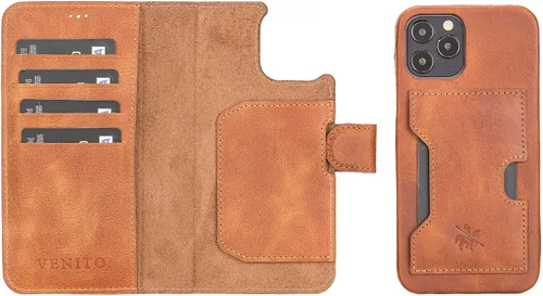 Miniatura 179 de Venito Florence - Funda de piel compatible con Samsung Galaxy S9, extra segura con bloqueo RFID, cartera desmontable para teléfono (gris decolorado)