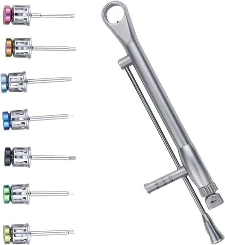 Miniatura 2 de BoNew Juego de herramientas de reparación universal Den~tal para implantes, destornilladores, kit de prótesis colorido, juego de llaves
