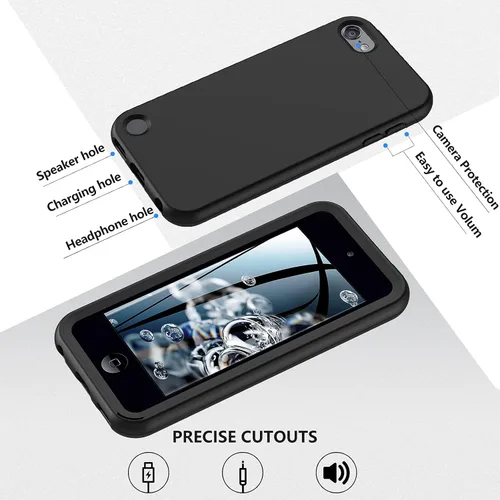 Miniatura 3 de Hensinple para iPod Touch de 7ª/6ª/5ª Generación, Funda para iPod Touch, Funda de silicona a prueba de golpes