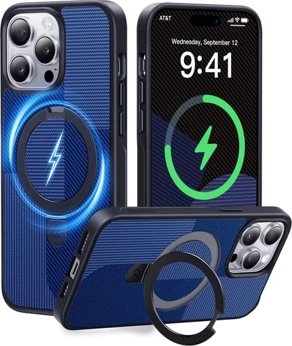 Miniatura 11 de CASEKOO- Funda para iPhone 15 c/soporte magnético invisible [protecc. militar contra caídas] [compatible c/MagSafe], a prueba de impactos, delgada
