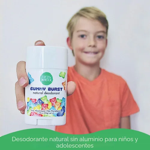 Miniatura 3 de Fresh Monster Desodorante natural para niños y adolescentes Ganador del premio Oro de la elección de mamá Libre de aluminio, sin parabenos