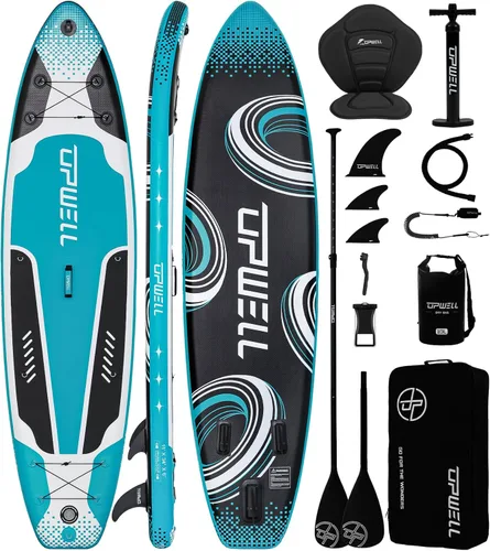 Miniatura 20 de UPWELL Tabla de Paddle Inflable de 10'6"/11'/11'6", Stand Up Paddleboard para Jóvenes y Adultos, Diseño Estable, Accesorios Premium de SUP, Mochila