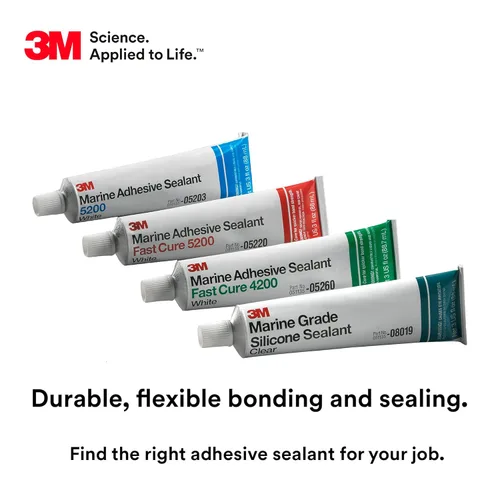 Miniatura 5 de 3M TALC Marine Sellador Adhesivo de Curado Rápido 4200 (05260) - Sellador Adhesivo Flexible Semi-Permanente para Barcos y Aplicaciones Marinas
