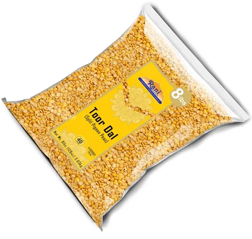 Miniatura 8 de Rani Toor Dal (guisantes de paloma esplita) 128 onzas (8 libras), 8.0 lbs a granel, totalmente natural, apto para gluten, sin OMG, vegano, origen