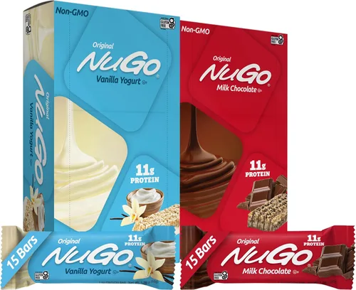 Miniatura 10 de NuGo Barra de proteínas, mantequilla de maní, 0.39 oz de proteína, sin gluten, 15