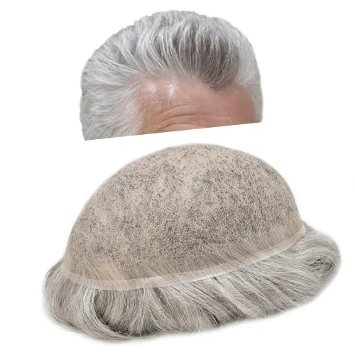 Full Swiss Lace Toupee para hombres Cabello humano real Mens Toupee sistema de reemplazo de pelo para hombres Hairpieces para hombres Sistema de