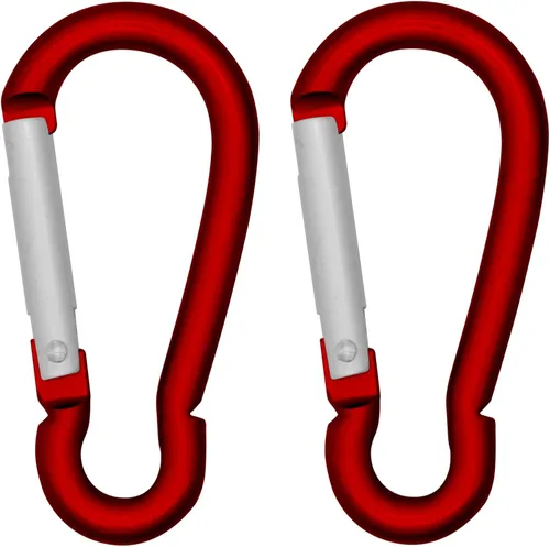 Miniatura 12 de LESHIRY Mosquetón grande de 3 pulgadas en aluminio, forma D, Premium, duradero, con clip para llavero, gancho de anillo en D, accesorios para 2