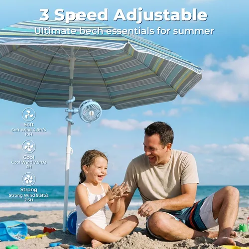 Miniatura 3 de AMACOOL Ventilador de cochecito a pilas, esenciales de viaje para bebés para la playa, Disney, para recién nacidos, regalos de baby shower, búsqueda