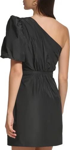 Miniatura 3 de Karl Lagerfeld Paris Women's Taffeta Sheath with One Shoulder Puff Sleeve